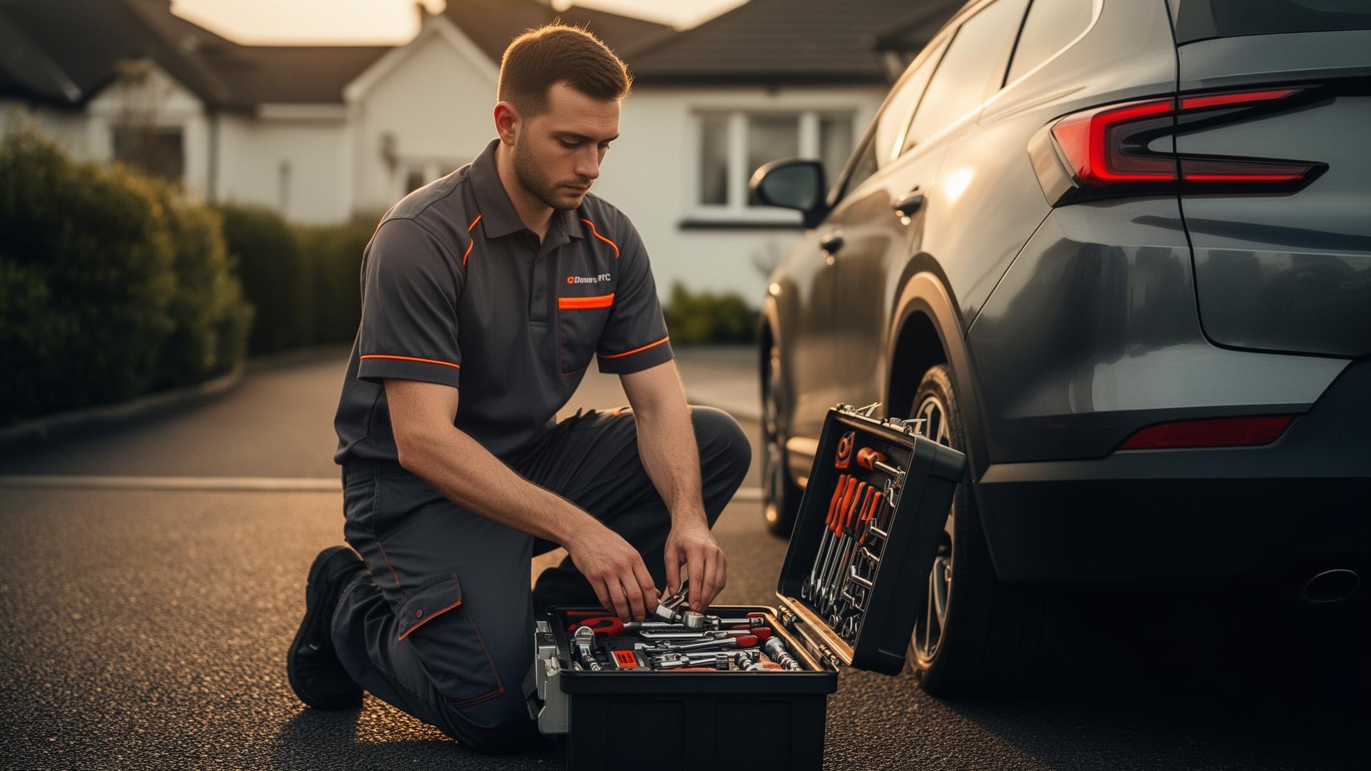 Mobile mechanic at work